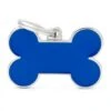 Placa Handmade Hueso "My Family" Grande Azul -Mascotas Productos Tienda basic handmade big blue bone id tag