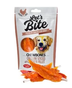 Brit Let´s Bite ChewBones Palitos De Calcio Con Filete De Pollo Para Perros