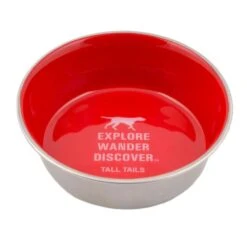 Bowl Acero Inoxidable Tall Tails -Mascotas Productos Tienda bowl acero inoxidable rojo 01