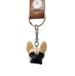 Llavero Bulldog Francés Cafe Y Negro