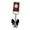 Llavero Bulldog Francés Negro Y Blanco -Mascotas Productos Tienda bulldog frances negro blanco llavero