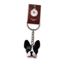 Llavero Bulldog Francés Negro Y Blanco