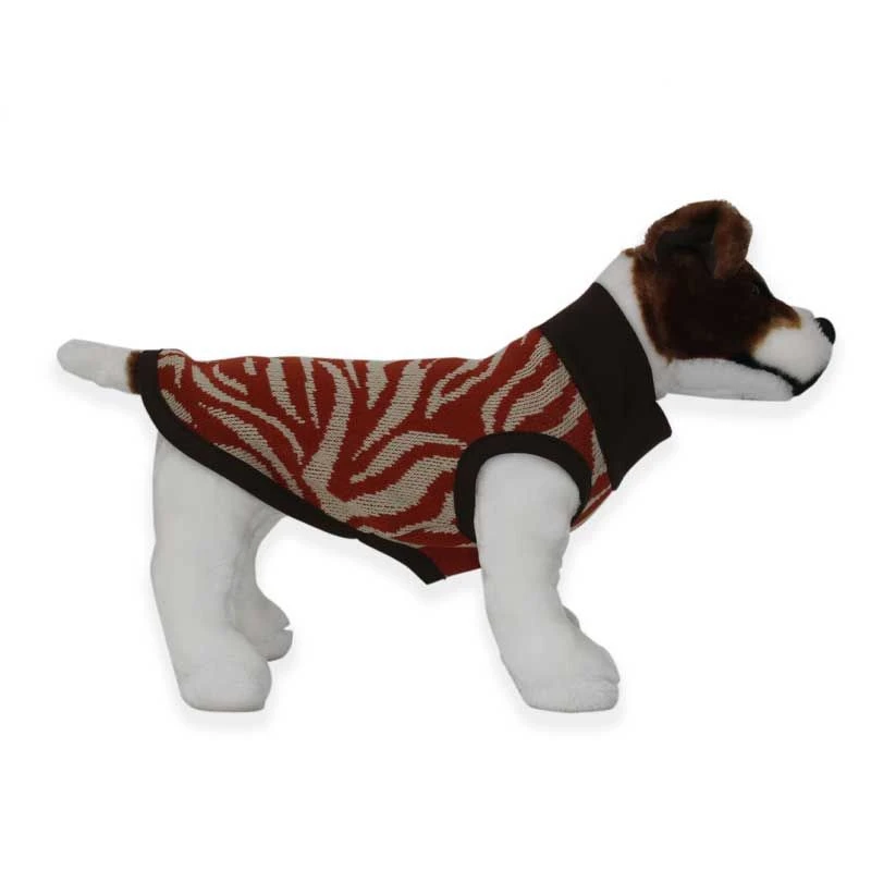 Kimba Chaleco Cebra Terracota/Café 5 Kimba Chaleco Cebra Terracota/Café - Imagen 3