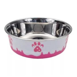 Coastal Maslow Plato Paw -Mascotas Productos Tienda coastal plato maslow paw rosado