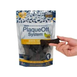 Mini Huesos Dentales Mantequilla De Maní Y Banana ProDen Plaque Off 340 G -Mascotas Productos Tienda dental care platano 2