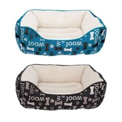 Dogit Dreamwell Cama Rectangular "Woof & Bone"