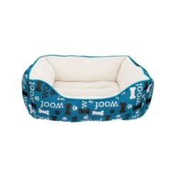 Dogit Dreamwell Cama Rectangular "Woof & Bone" -Mascotas Productos Tienda dreamwellhuesitos2