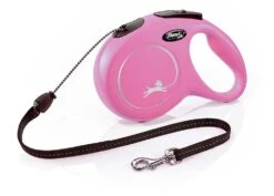 Flexi Correa Extensible Cordón "New Classic" -Mascotas Productos Tienda flexi cordon rosado m 1