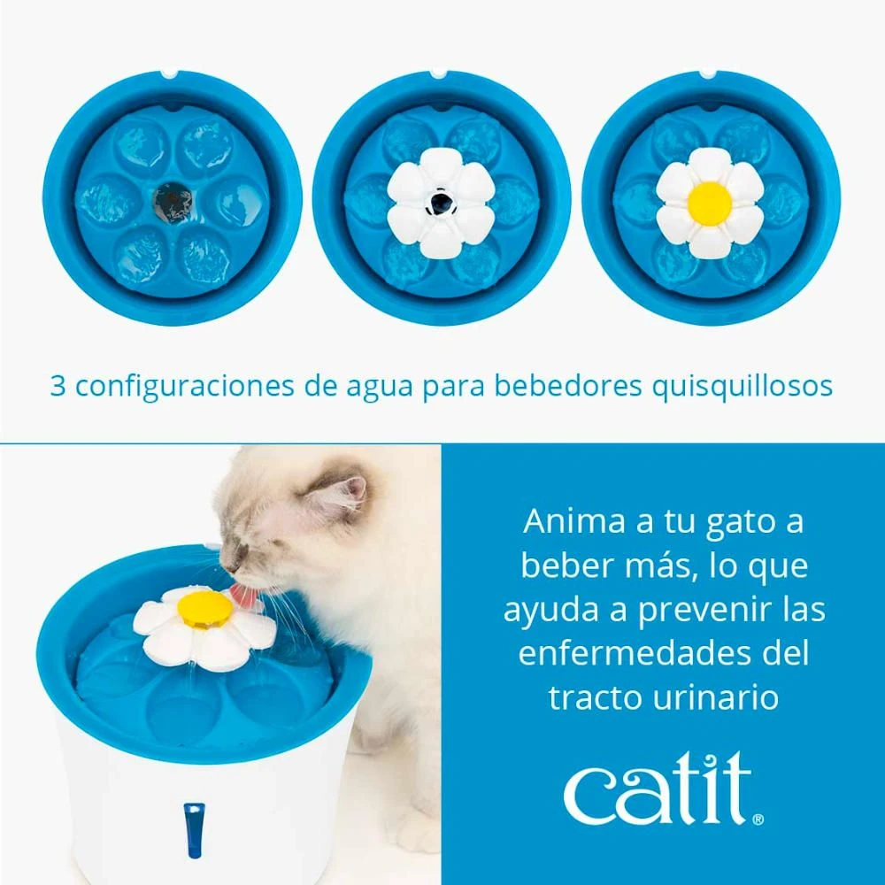 Bebedero Estilo Fuente Floral LED Para Gatos 9 Bebedero Estilo Fuente Floral LED Para Gatos - Imagen 7
