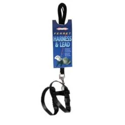 Marshall Arnés Y Correa Para Hurones -Mascotas Productos Tienda huron arnes negro 1 1