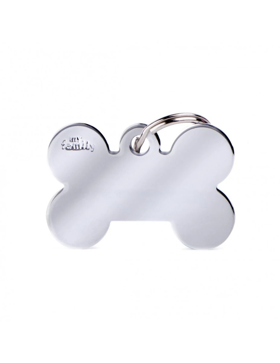 Placa Basic Hueso Latón "My Family" Grande Cromada 3 Placa Basic Hueso Latón "My Family" Grande Cromada