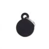 Placa Basic Círculo Aluminio "My Family" Pequeña Negra -Mascotas Productos Tienda id tag basic collection small round balck in aluminum