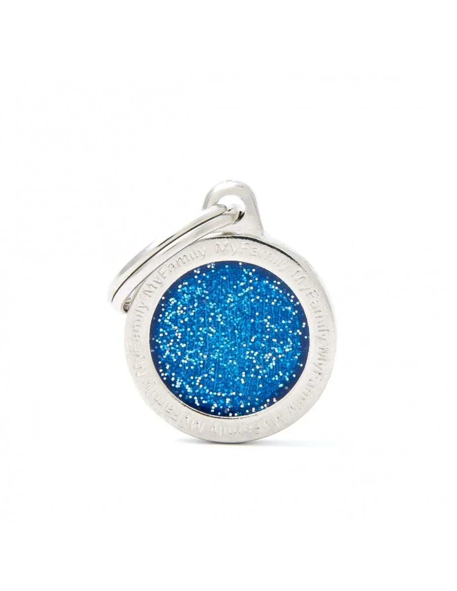 Placa Shine "My Family" Círculo Pequeño Azul 3 Placa Shine "My Family" Círculo Pequeño Azul