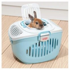 Jaula De Transporte Living Word 8 Jaula De Transporte Living Word -Mascotas Productos Tienda jaula celeste lw 1