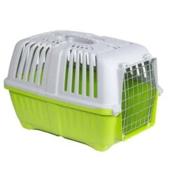 Jaula De Transporte Pratiko -Mascotas Productos Tienda jaula pratiko verde