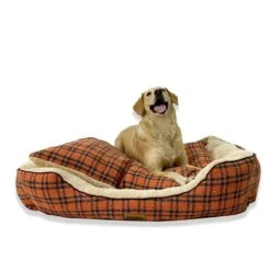 Kimba Eco Cama Andes Escocés Nar/Petróleo -Mascotas Productos Tienda kimba cama nar petroleo 3
