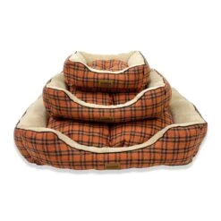 Kimba Eco Cama Andes Escocés Nar/Petróleo -Mascotas Productos Tienda kimba cama nar petroleo 4