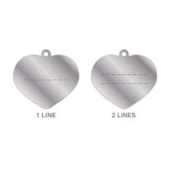 Placa Basic Corazón Aluminio "My Family" Grande Morada -Mascotas Productos Tienda lineas placa corazon grande 5