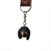 Llavero Dachshund Negro Y Café