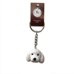 Llavero Poodle Blanco