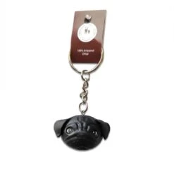 Llavero Pug Negro