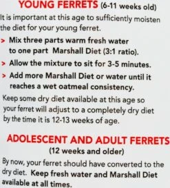 Marshall Alimento Premium Para Hurón "Ferret Diet" -Mascotas Productos Tienda marshall huron 5