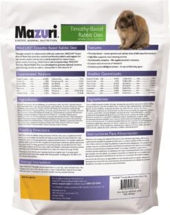 Mazuri Alimento Para Conejo En Base Timothy "Rabbit Diet" -Mascotas Productos Tienda mazuri conejo 2