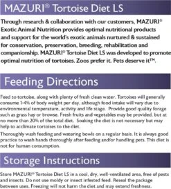Mazuri "Tortoise Diet LS" Para Tortugas Terrestres 11 Mazuri "Tortoise Diet LS" Para Tortugas Terrestres -Mascotas Productos Tienda mazuri tortoise diet ls 5