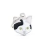Placa Friends Gato "My Family" Europeo Pelo Corto Blanco Negro -Mascotas Productos Tienda mf57 1