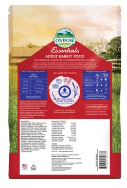 Oxbow "Essentials" Alimento Para Conejo Adulto -Mascotas Productos Tienda oxbow rabbit adult 2