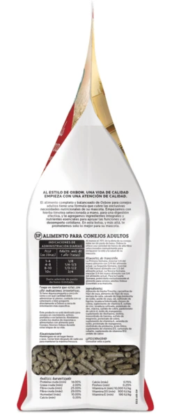 Oxbow "Essentials" Alimento Para Conejo Adulto -Mascotas Productos Tienda oxbow rabbit adult 3