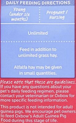 Oxbow "Essentials" Alimento Para Cuy Joven -Mascotas Productos Tienda oxbow young guinea pig 4