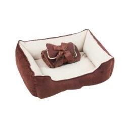 Pawise 3 En 1 Cama + Manta + Cojín -Mascotas Productos Tienda pawise cama3x1 cafe