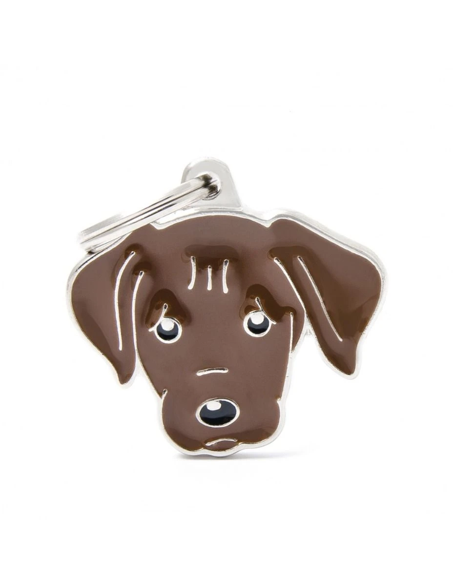 Placa Friends Perro "My Family" Labrador Chocolate 3 Placa Friends Perro "My Family" Labrador Chocolate