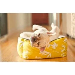 Play Cama Lounge Bamboo Mostaza -Mascotas Productos Tienda play cama lounge bamboo mostaza 4