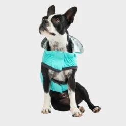 Impermeable Reversible Neon Aqua -Mascotas Productos Tienda raincoat neon aqua 5