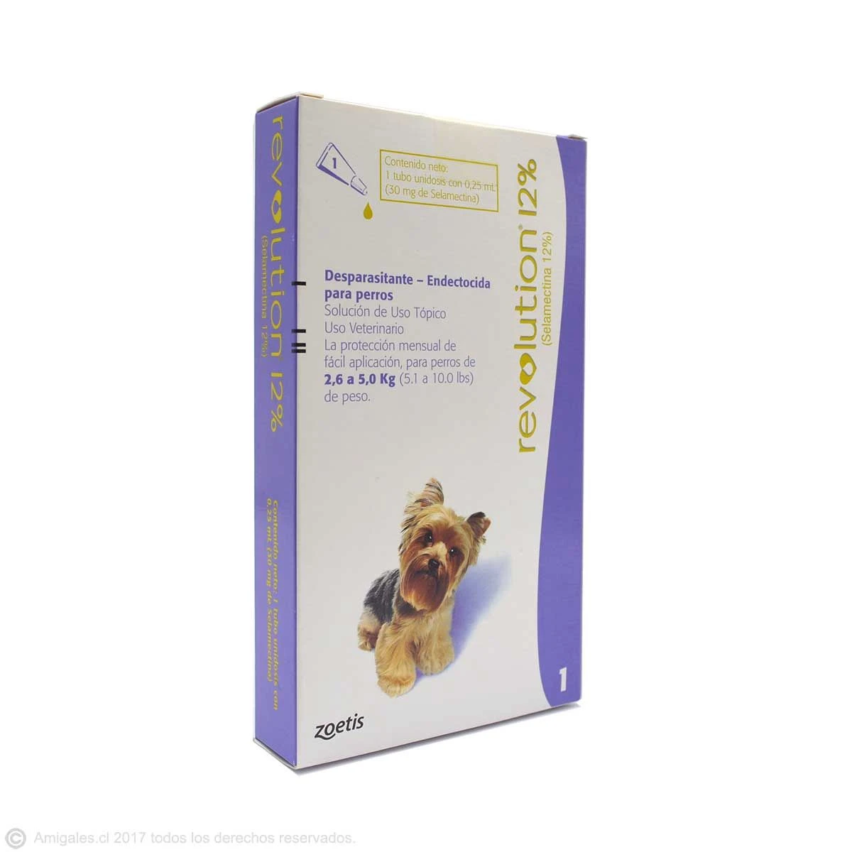 Antiparasitario REVOLUTION 12% Para Perros De 2,6 A 5,0 Kg 3 Antiparasitario REVOLUTION 12% Para Perros De 2,6 A 5,0 Kg