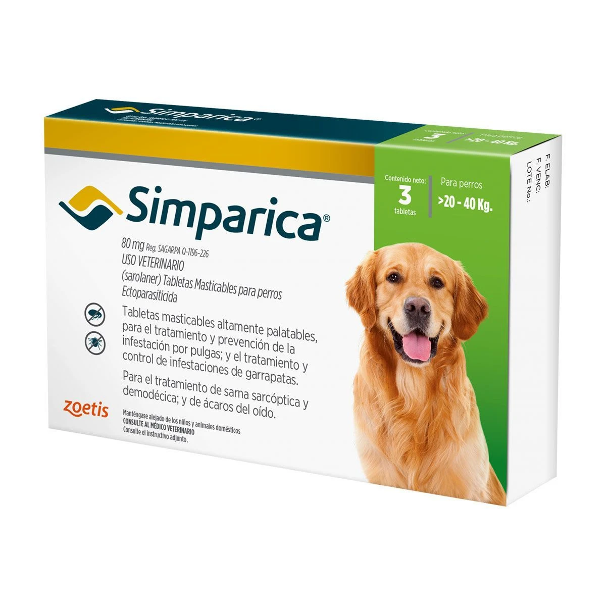Simparica Antiparasitario Para Perros - 3 Comprimidos 9 Simparica Antiparasitario Para Perros - 3 Comprimidos - Imagen 7