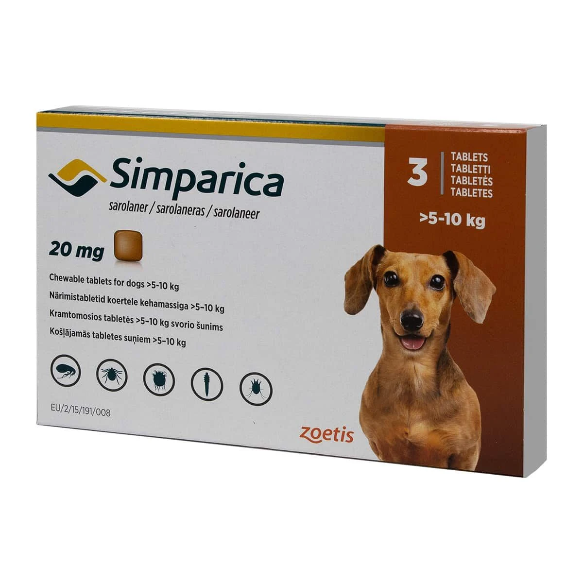 Simparica Antiparasitario Para Perros - 3 Comprimidos 7 Simparica Antiparasitario Para Perros - 3 Comprimidos - Imagen 5