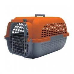 Caja De Transporte VOYAGEUR -Mascotas Productos Tienda voyageur naranjo gris