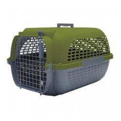 Caja De Transporte VOYAGEUR -Mascotas Productos Tienda voyageur verde gris